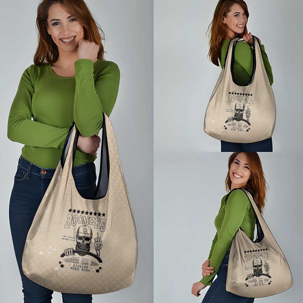 Baby Boomers Grocery Bag The Badass Generation Retro Style - Wonder Print Shop