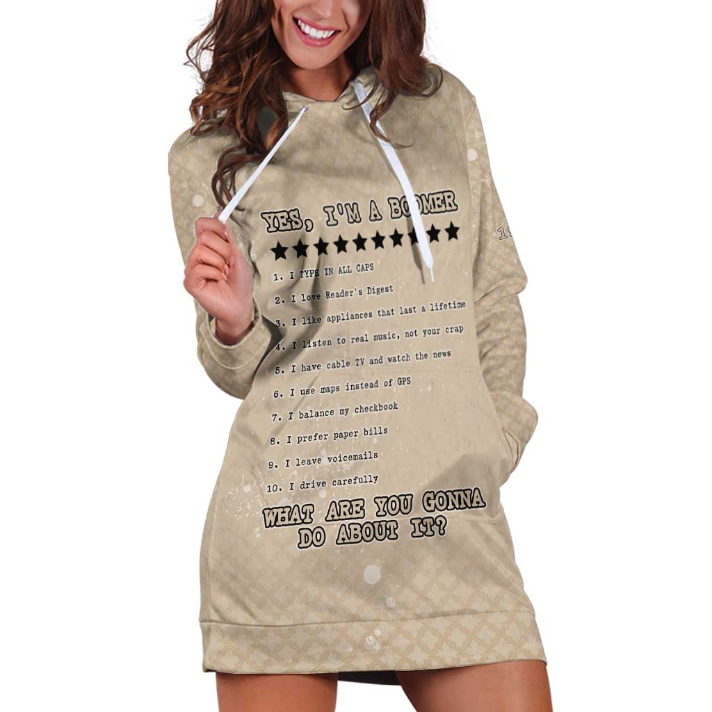 Baby Boomers Hoodie Dress The Badass Generation Retro Style - Wonder Print Shop