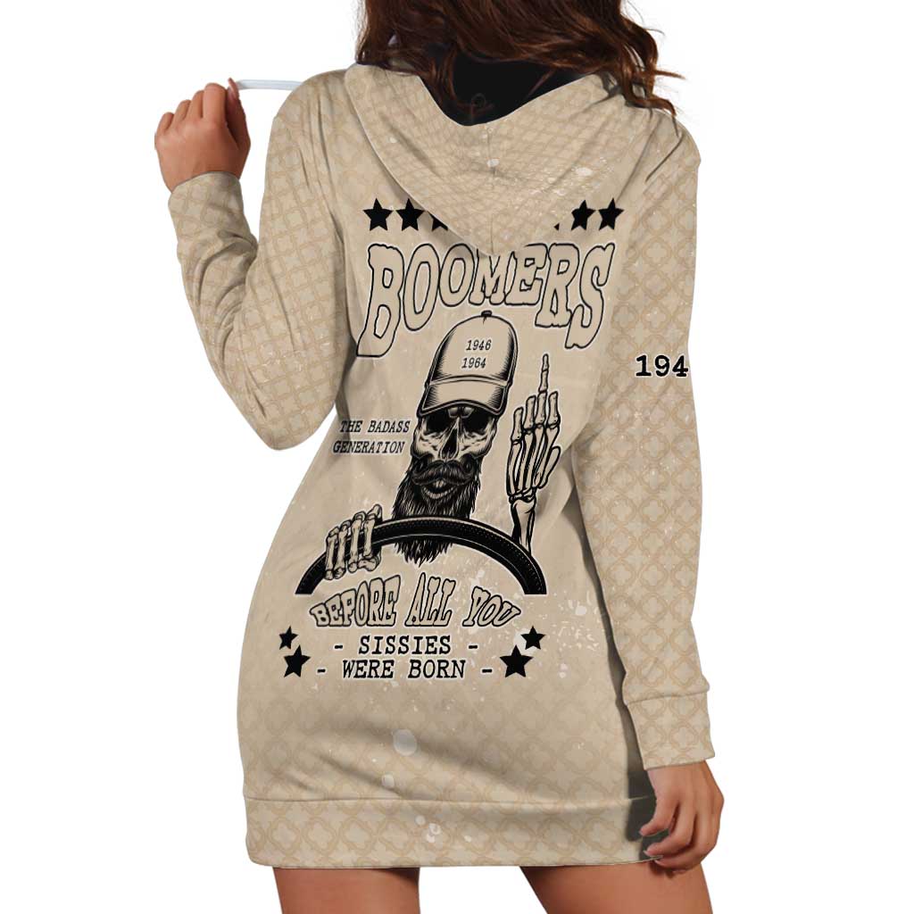 Baby Boomers Hoodie Dress The Badass Generation Retro Style - Wonder Print Shop