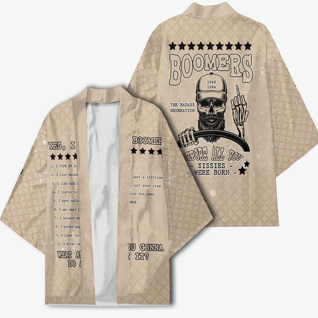 Baby Boomers Kimono The Badass Generation Retro Style - Wonder Print Shop