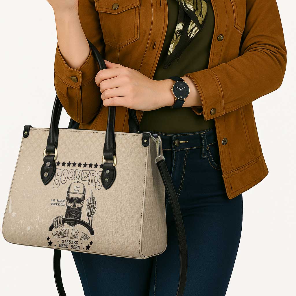 Baby Boomers Leather Bag The Badass Generation Retro Style - Wonder Print Shop