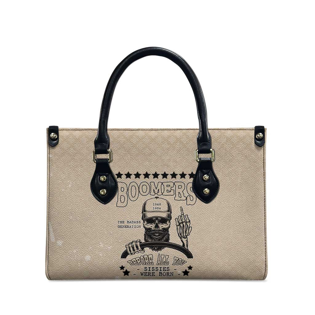 Baby Boomers Leather Bag The Badass Generation Retro Style - Wonder Print Shop
