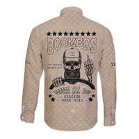 Baby Boomers Long Sleeve Button Shirt The Badass Generation Retro Style - Wonder Print Shop