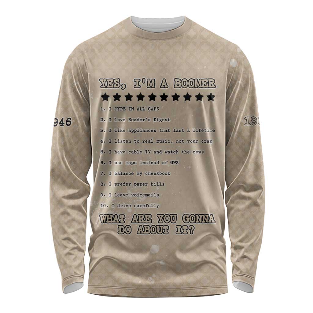 Baby Boomers Long Sleeve Shirt The Badass Generation Retro Style - Wonder Print Shop