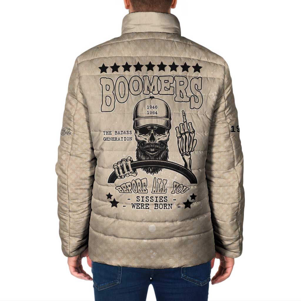 Baby Boomers Padded Jacket The Badass Generation Retro Style - Wonder Print Shop