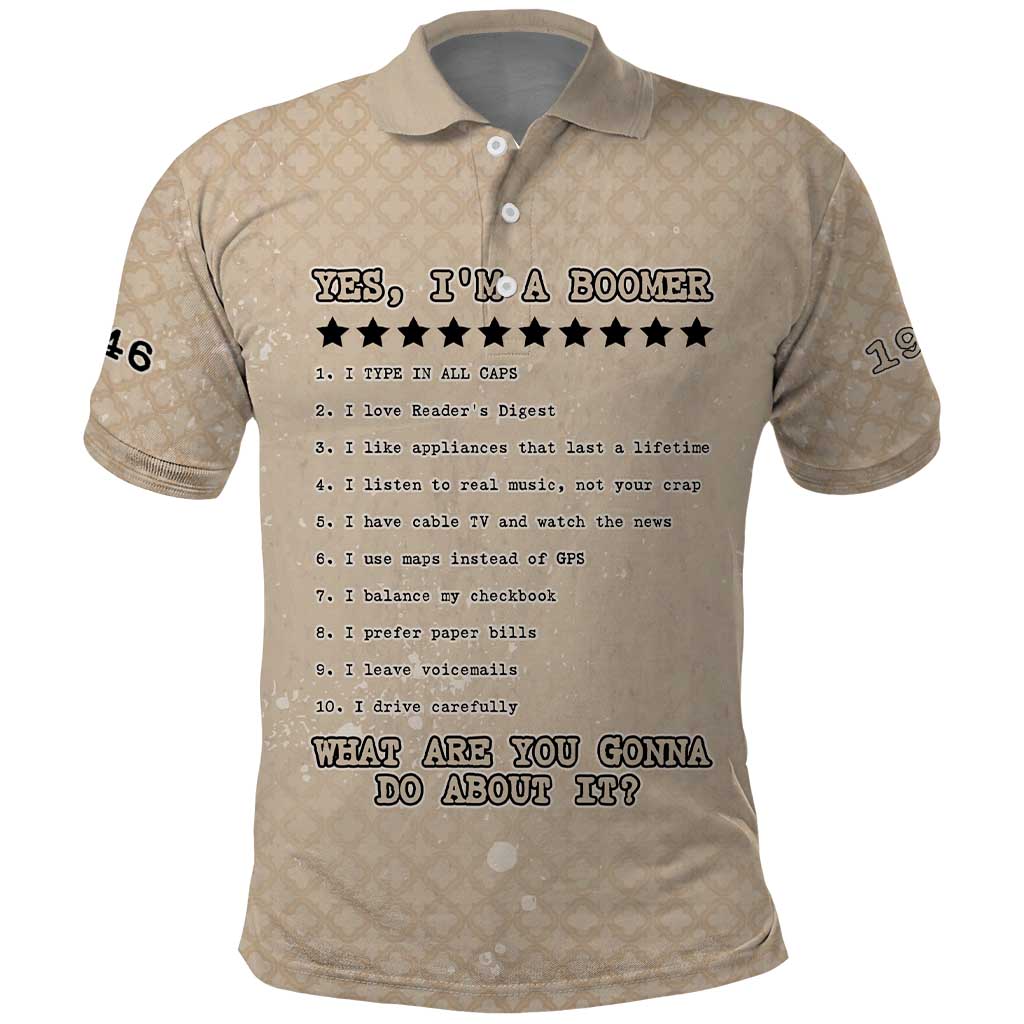 Baby Boomers Polo Shirt The Badass Generation Retro Style - Wonder Print Shop