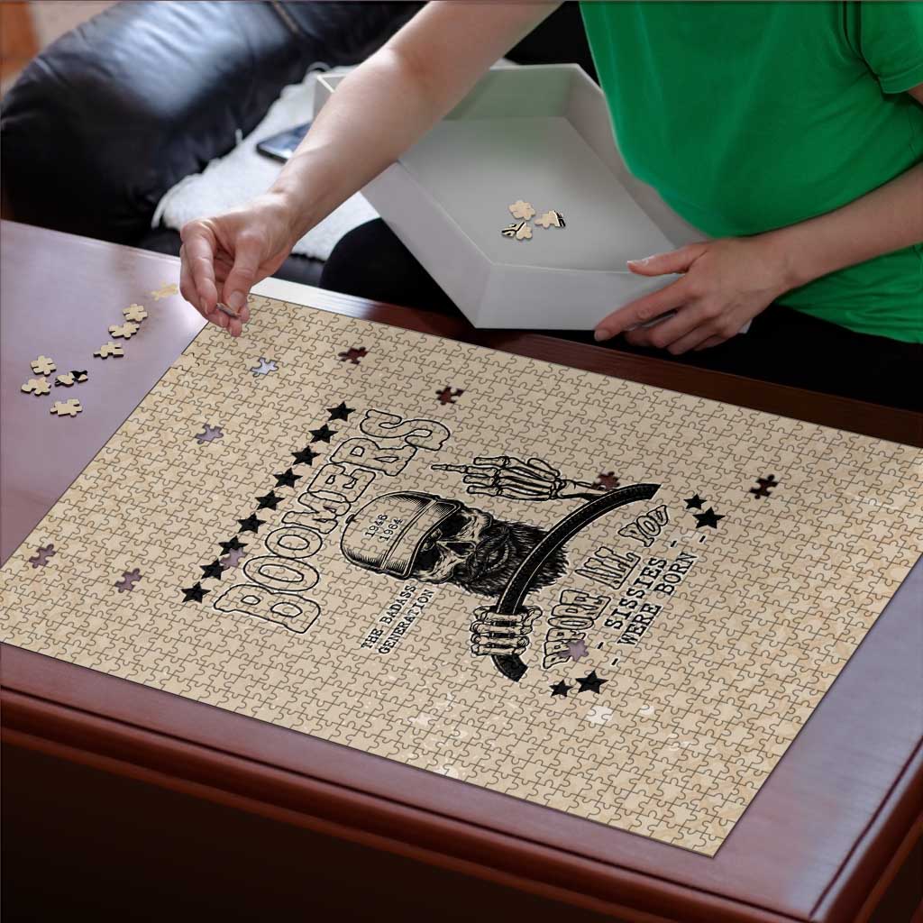Baby Boomers Puzzle The Badass Generation Retro Style - Wonder Print Shop