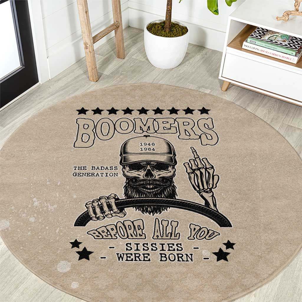 Baby Boomers Round Carpet The Badass Generation Retro Style - Wonder Print Shop