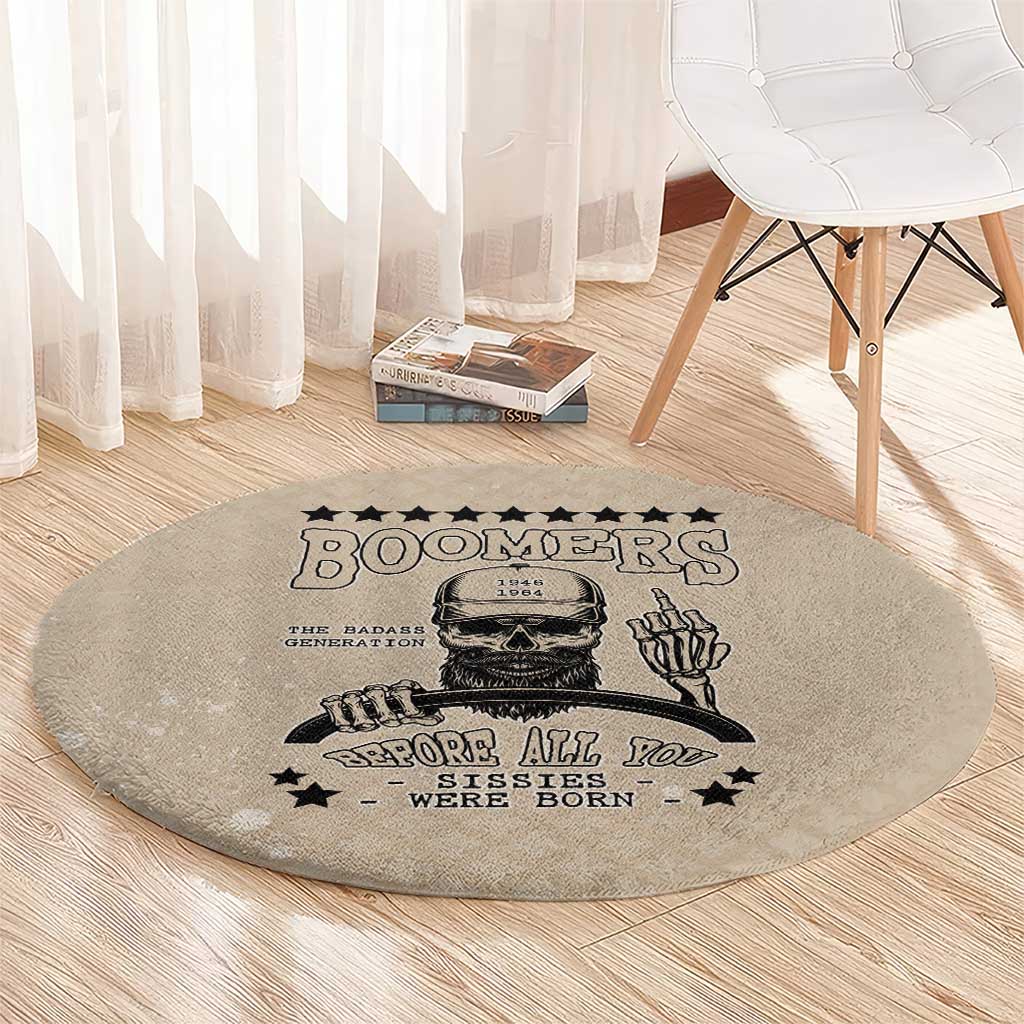 Baby Boomers Round Carpet The Badass Generation Retro Style - Wonder Print Shop