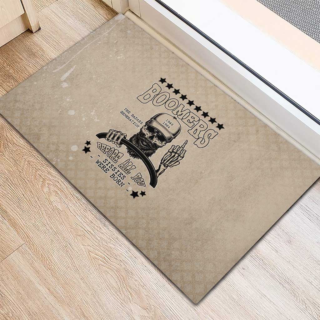 Baby Boomers Rubber Doormat The Badass Generation Retro Style - Wonder Print Shop