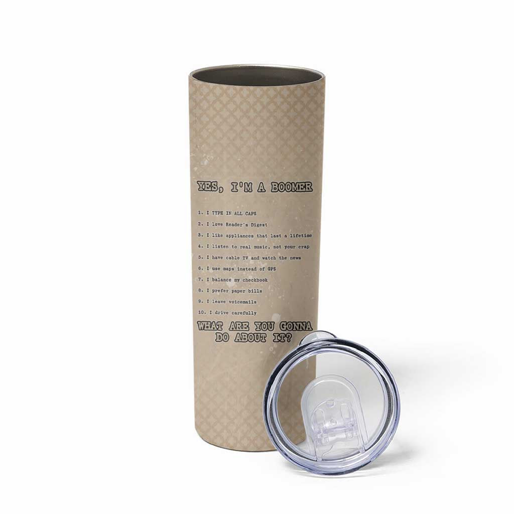 Baby Boomers Skinny Tumbler The Badass Generation Retro Style - Wonder Print Shop