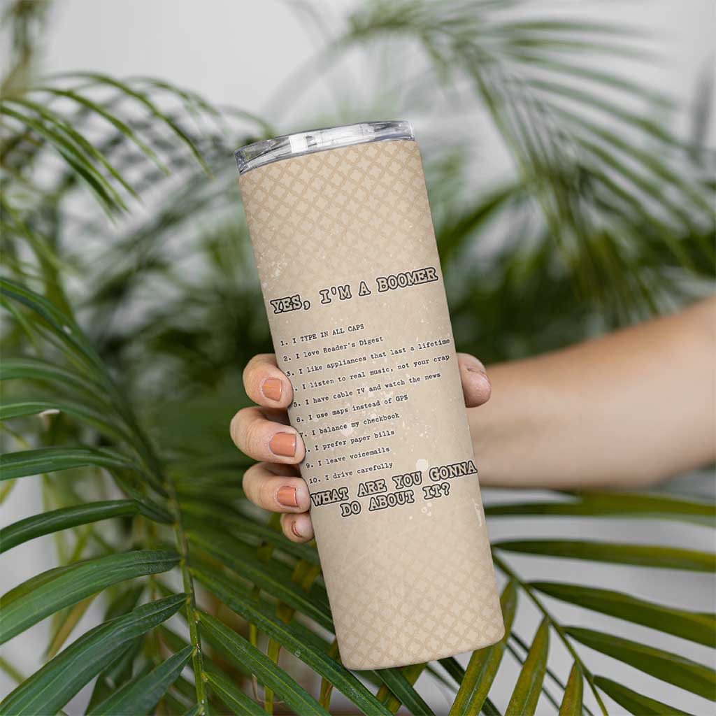 Baby Boomers Skinny Tumbler The Badass Generation Retro Style - Wonder Print Shop