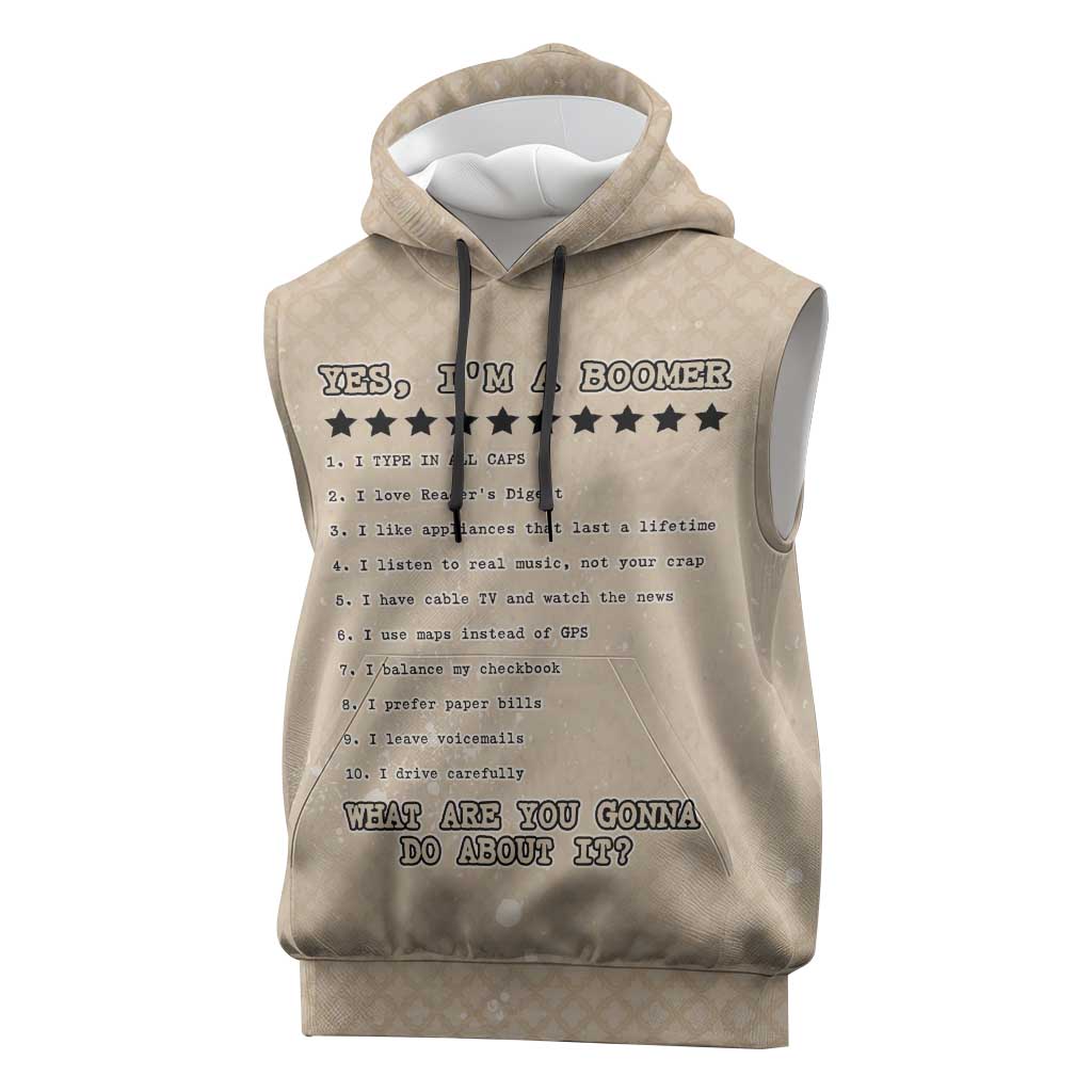 Baby Boomers Sleeveless Hoodie The Badass Generation Retro Style - Wonder Print Shop