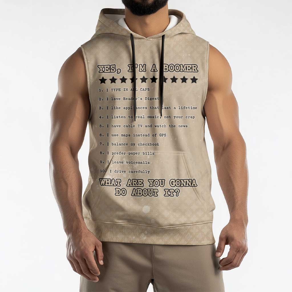 Baby Boomers Sleeveless Hoodie The Badass Generation Retro Style - Wonder Print Shop
