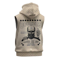 Baby Boomers Sleeveless Zip Hoodie The Badass Generation Retro Style - Wonder Print Shop