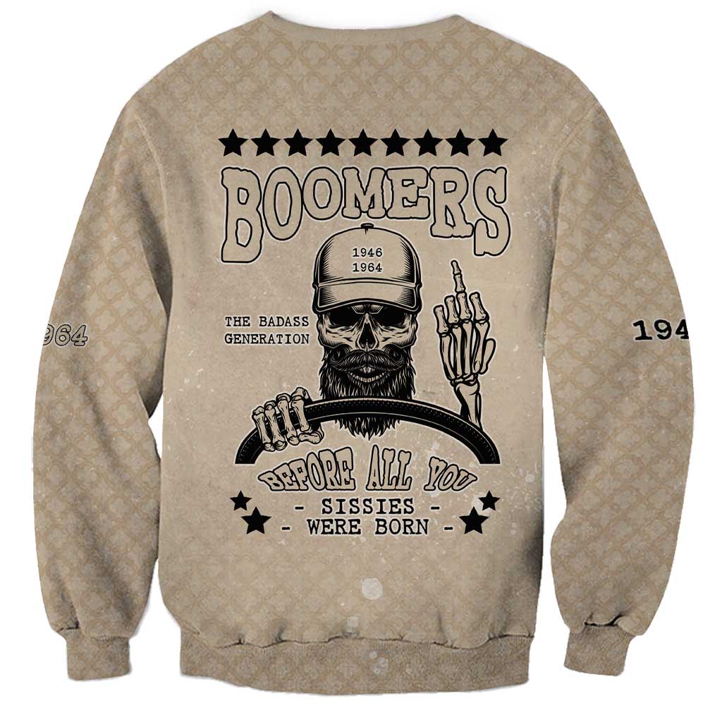 Baby Boomers Sweatshirt The Badass Generation Retro Style - Wonder Print Shop