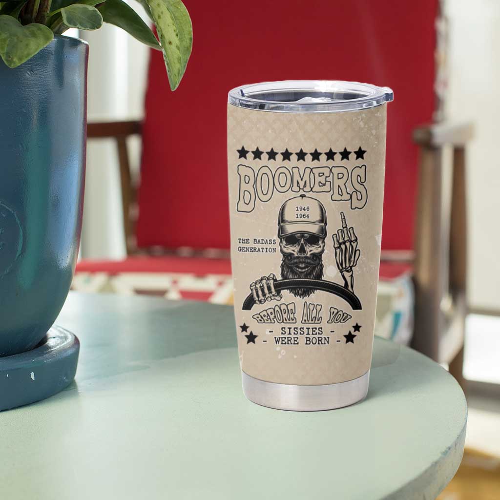 Baby Boomers Tumbler Cup The Badass Generation Retro Style - Wonder Print Shop