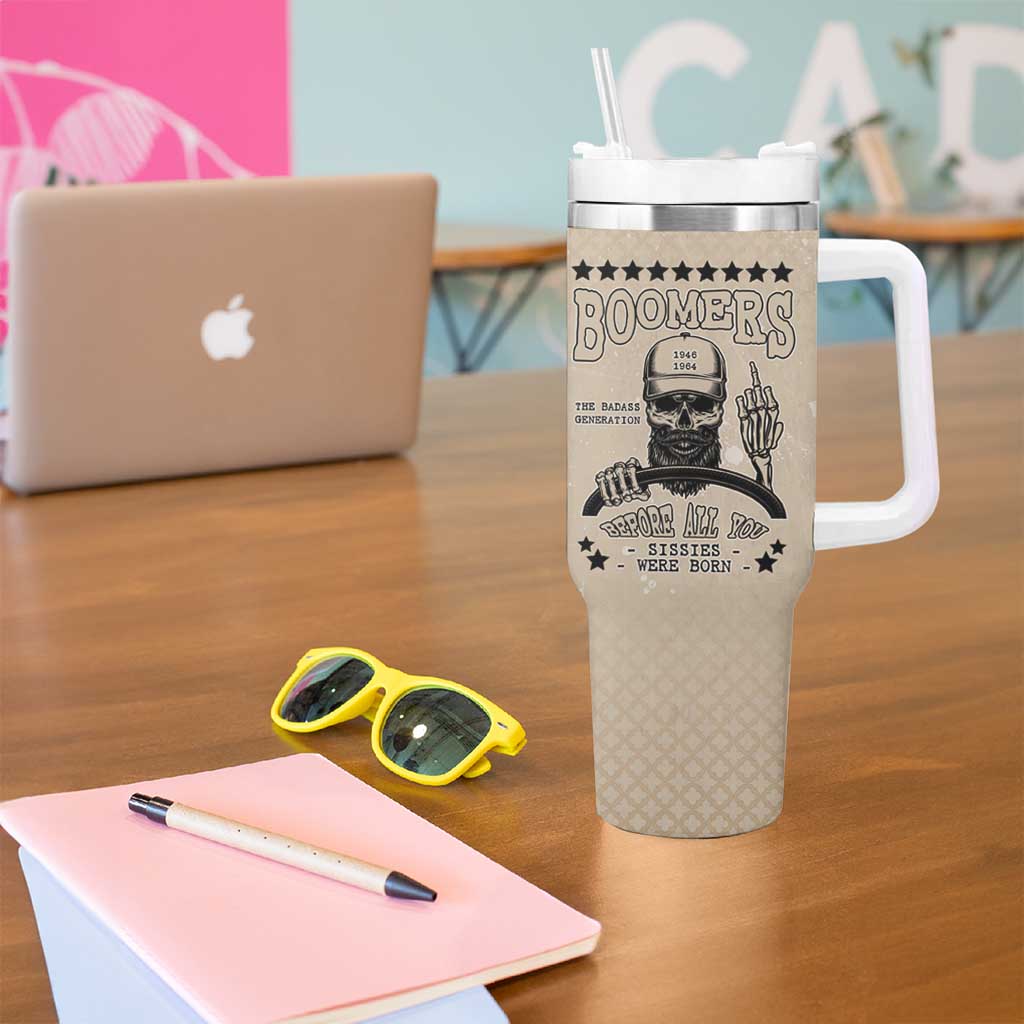 Baby Boomers Tumbler With Handle The Badass Generation Retro Style - Wonder Print Shop