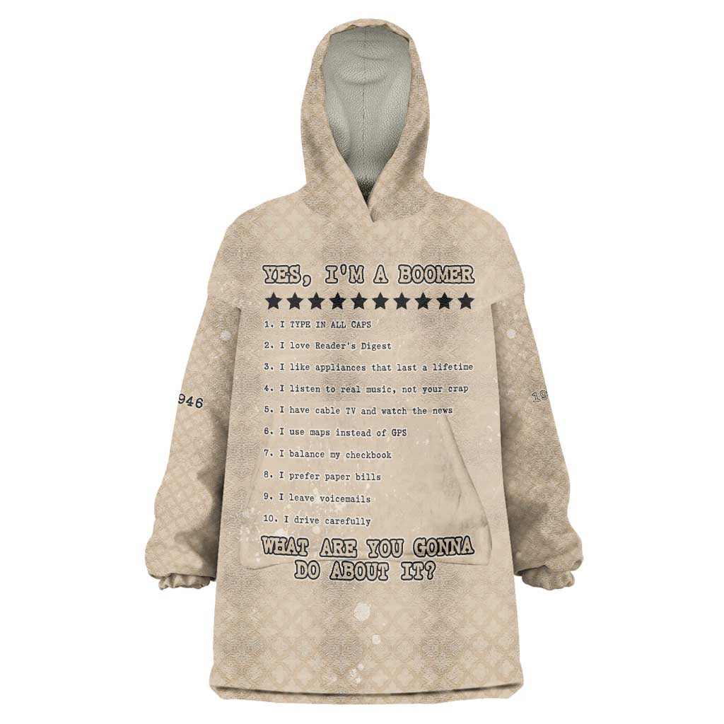 Baby Boomers Wearable Blanket Hoodie The Badass Generation Retro Style - Wonder Print Shop
