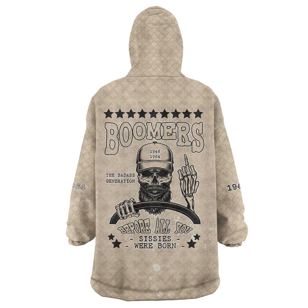 Baby Boomers Wearable Blanket Hoodie The Badass Generation Retro Style - Wonder Print Shop