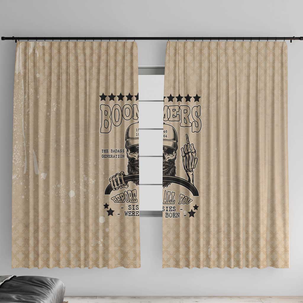 Baby Boomers Window Curtain The Badass Generation Retro Style - Wonder Print Shop