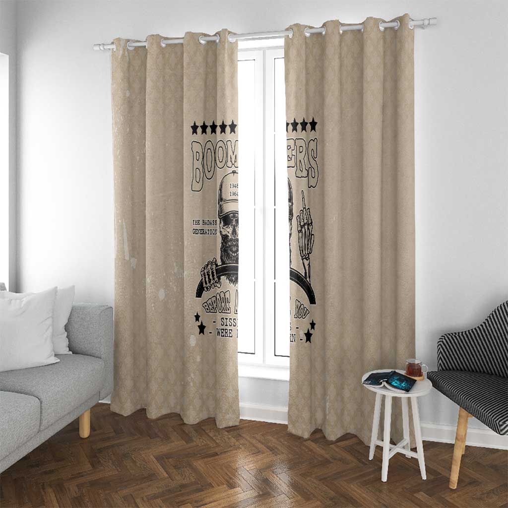 Baby Boomers Window Curtain The Badass Generation Retro Style - Wonder Print Shop