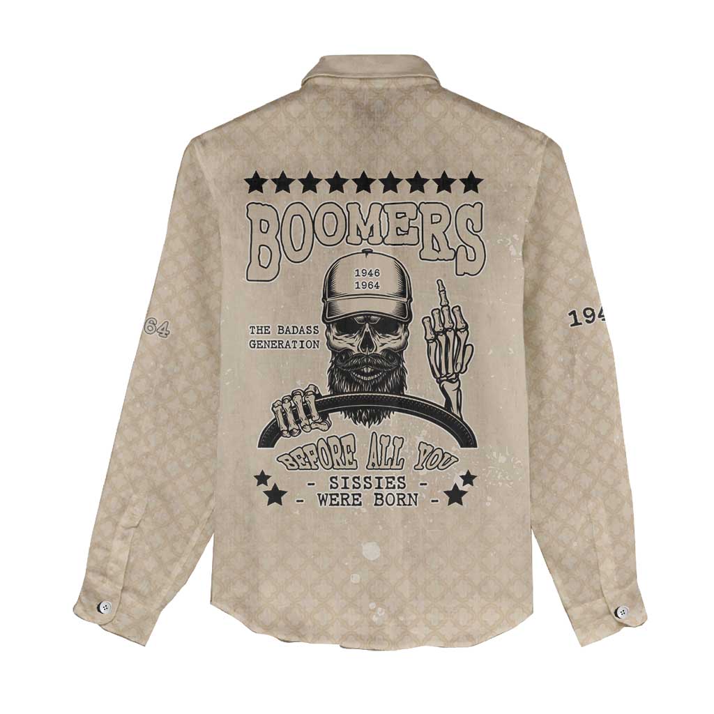 Baby Boomers Women Casual Shirt The Badass Generation Retro Style - Wonder Print Shop