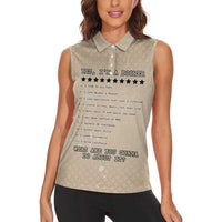 Baby Boomers Women Sleeveless Polo Shirt The Badass Generation Retro Style - Wonder Print Shop