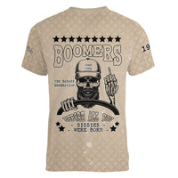 Baby Boomers Women V-Neck T-Shirt The Badass Generation Retro Style - Wonder Print Shop
