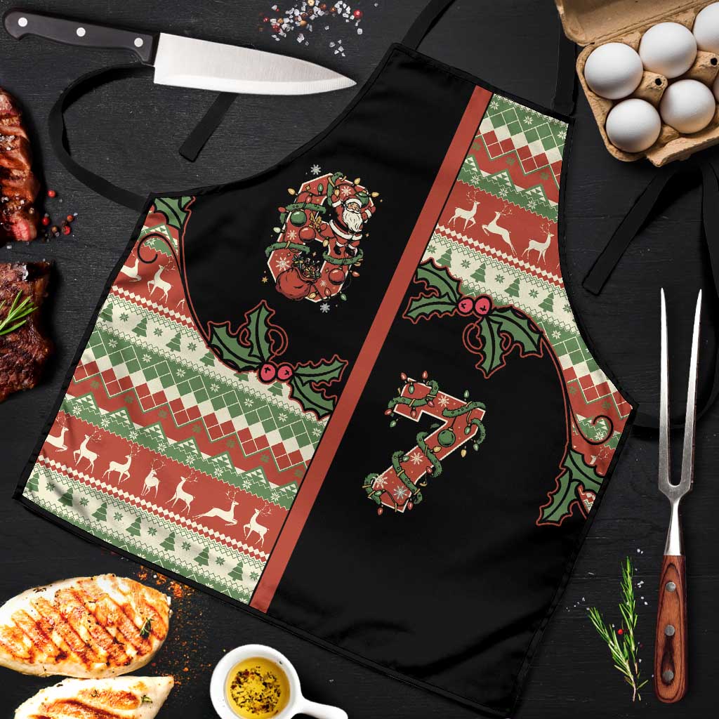 Western Yoke Apron Funny Six Seven Christmas - Wonder Print Shop