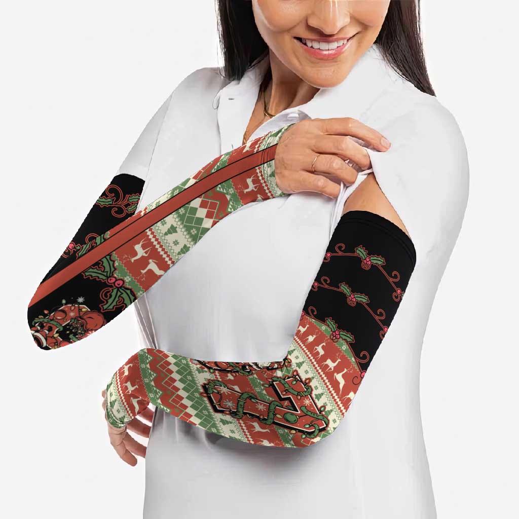 Western Yoke Arm Sleeves Funny Six Seven Christmas - Wonder Print Shop