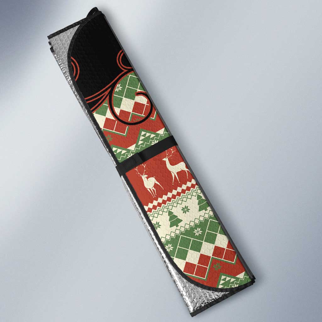 Western Yoke Auto Sun Shade Funny Six Seven Christmas - Wonder Print Shop