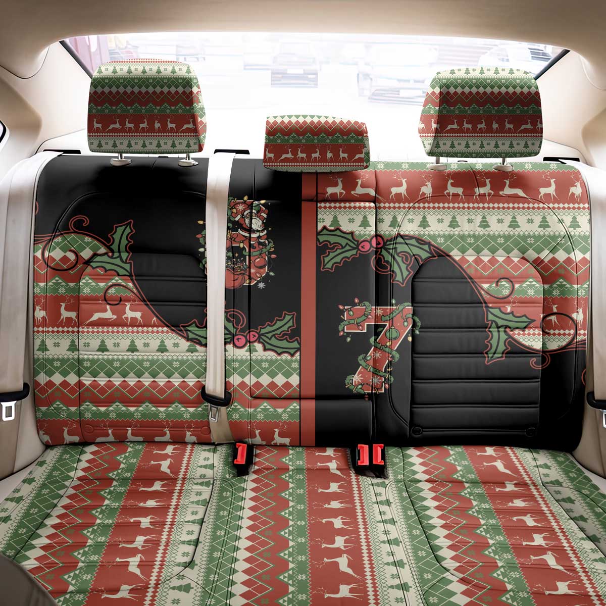 Western Yoke Back Car Seat Cover Funny Six Seven Christmas - Wonder Print Shop