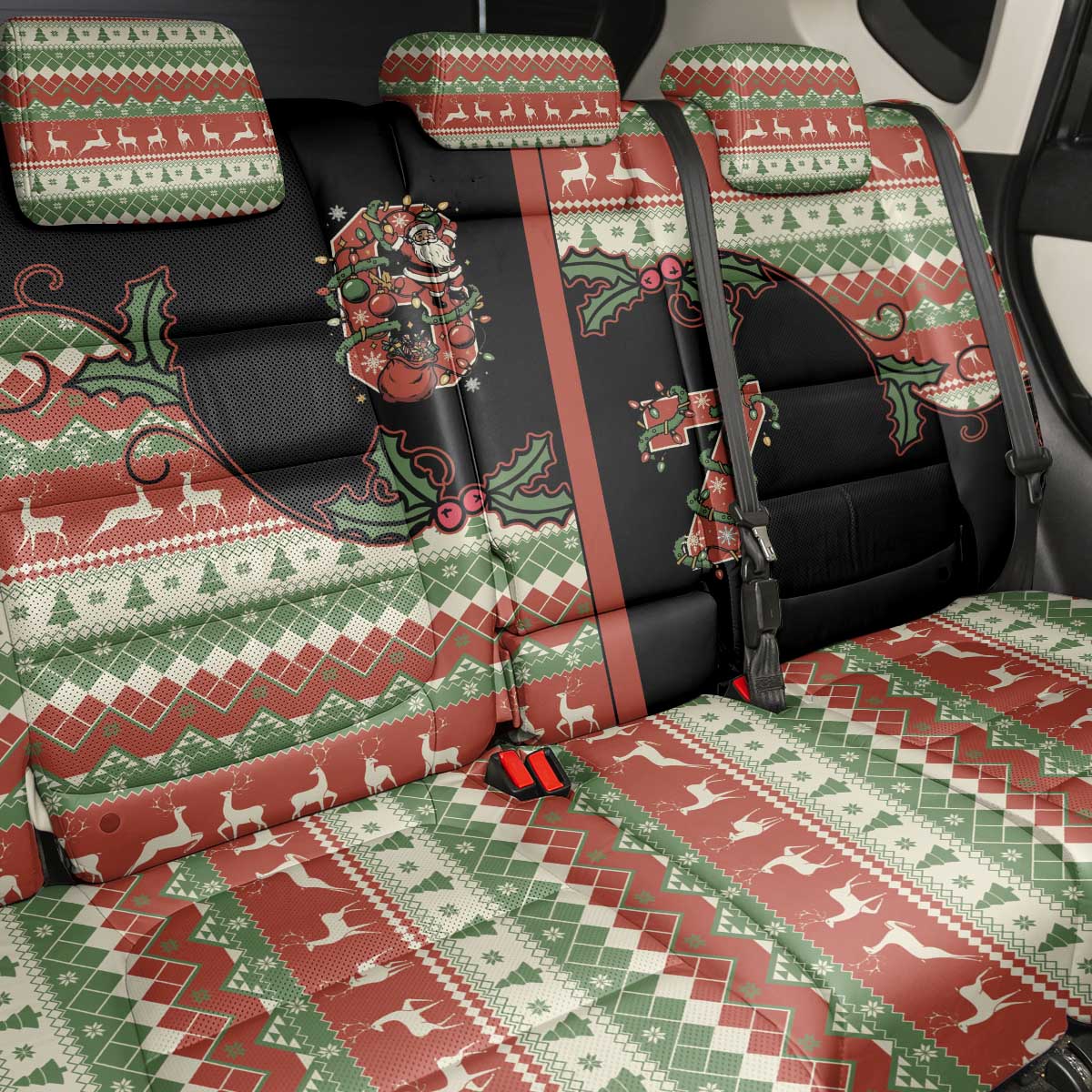 Western Yoke Back Car Seat Cover Funny Six Seven Christmas - Wonder Print Shop