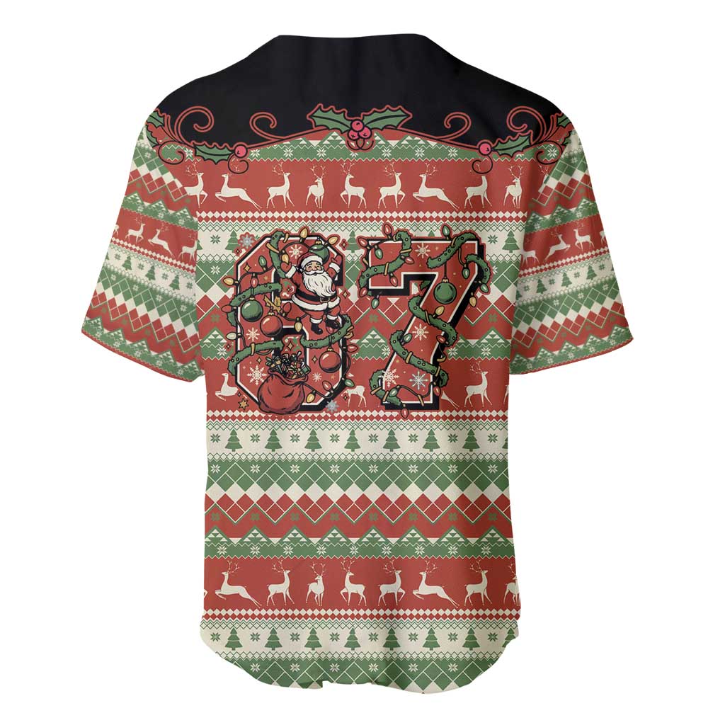 Western Yoke Baseball Jersey Funny Six Seven Christmas - Wonder Print Shop