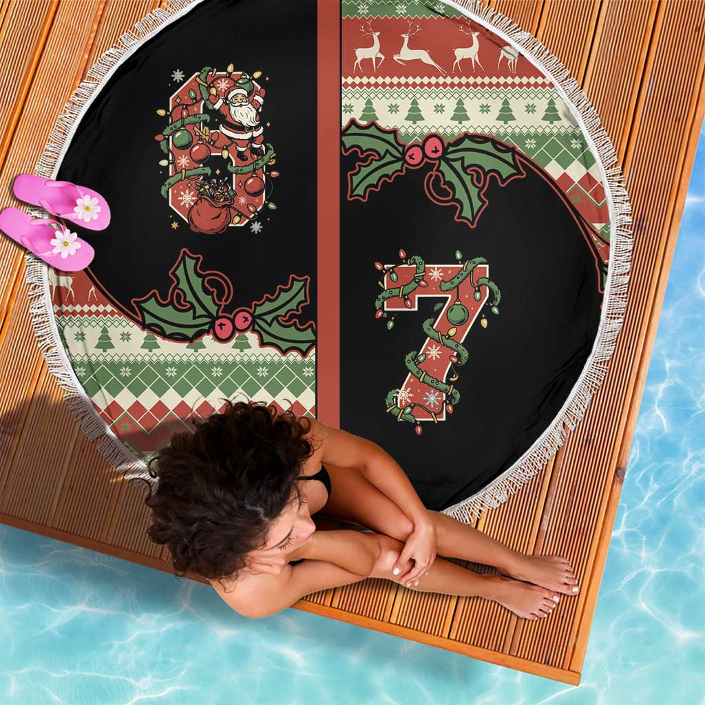 Western Yoke Beach Blanket Funny Six Seven Christmas - Wonder Print Shop