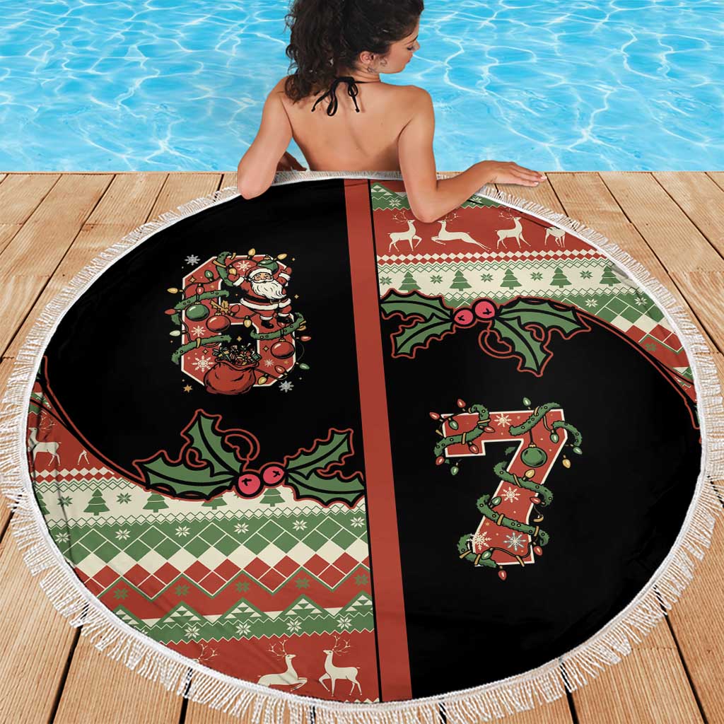 Western Yoke Beach Blanket Funny Six Seven Christmas - Wonder Print Shop