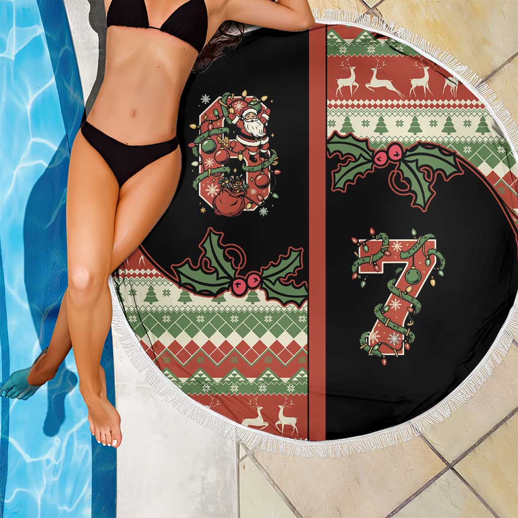 Western Yoke Beach Blanket Funny Six Seven Christmas - Wonder Print Shop