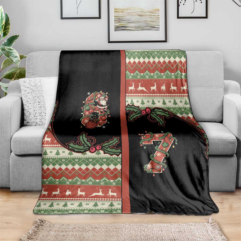 Western Yoke Blanket Funny Six Seven Christmas - Wonder Print Shop