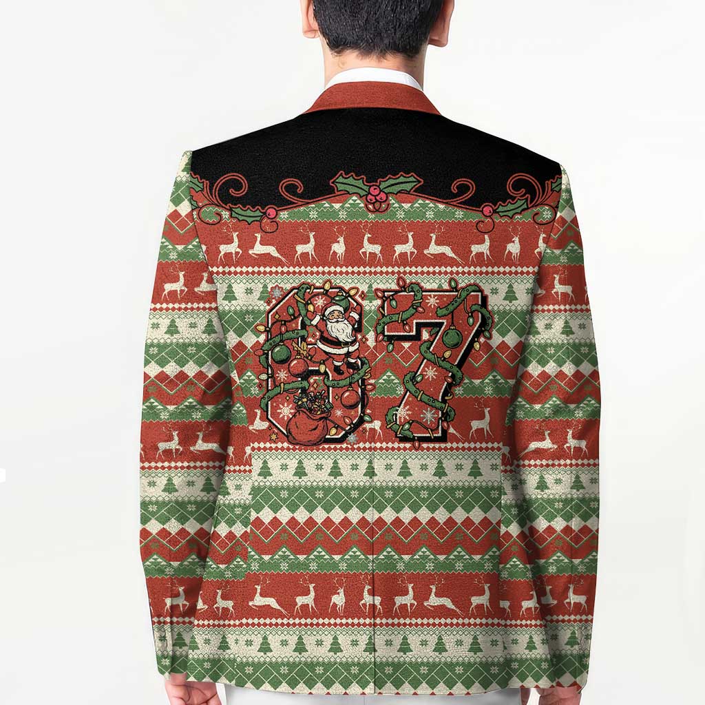 Western Yoke Blazer Funny Six Seven Christmas - Wonder Print Shop