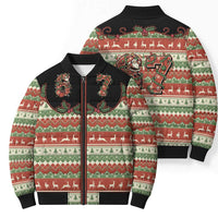 Western Yoke Bomber Puffer Jacket Funny Six Seven Christmas - Wonder Print Shop