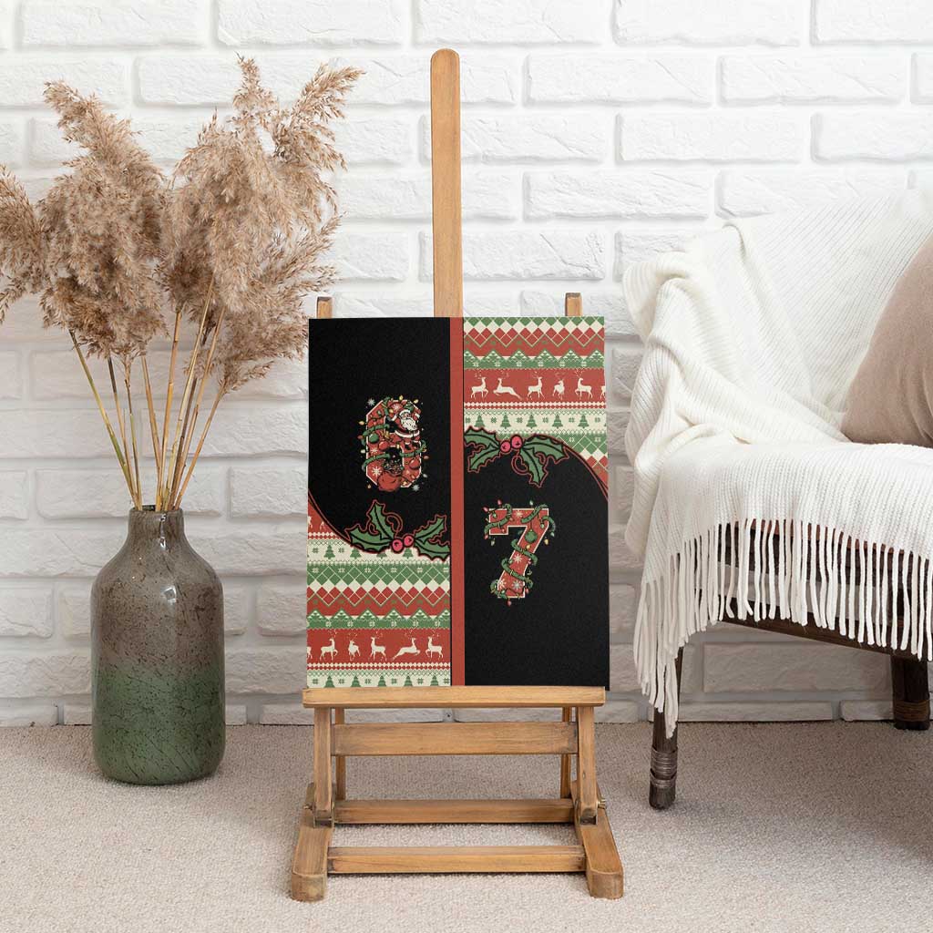 Western Yoke Canvas Wall Art Funny Six Seven Christmas - Wonder Print Shop
