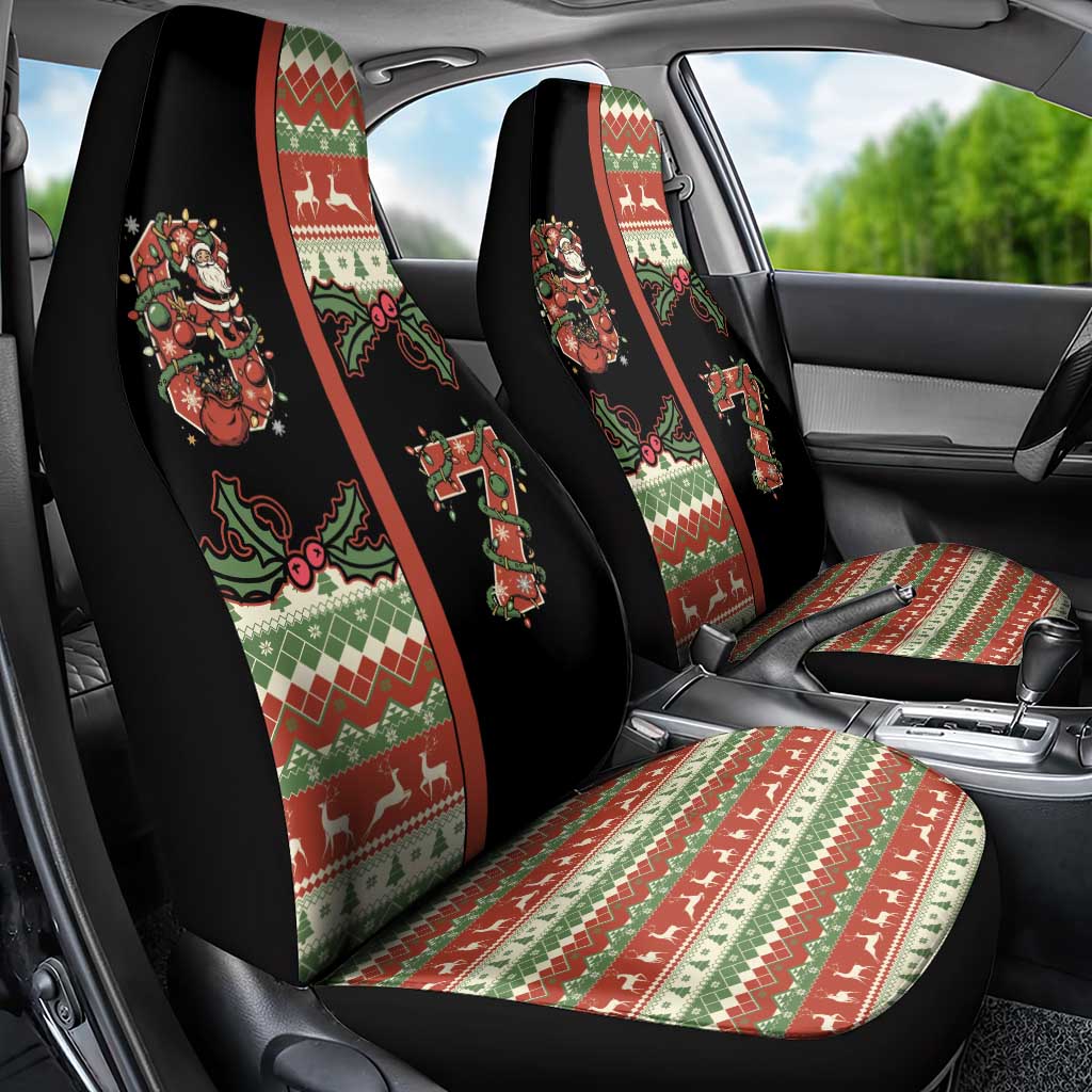 Western Yoke Car Seat Cover Funny Six Seven Christmas - Wonder Print Shop