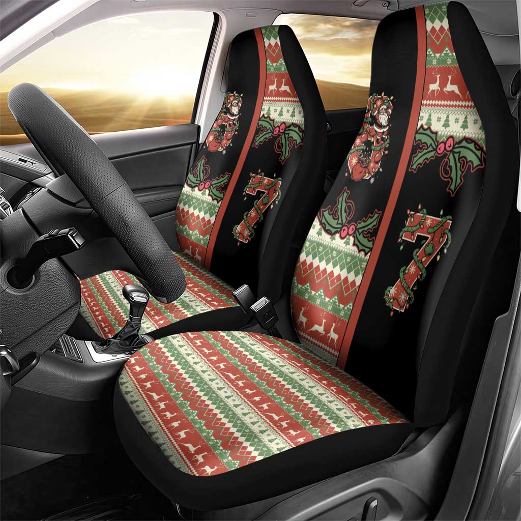Western Yoke Car Seat Cover Funny Six Seven Christmas - Wonder Print Shop