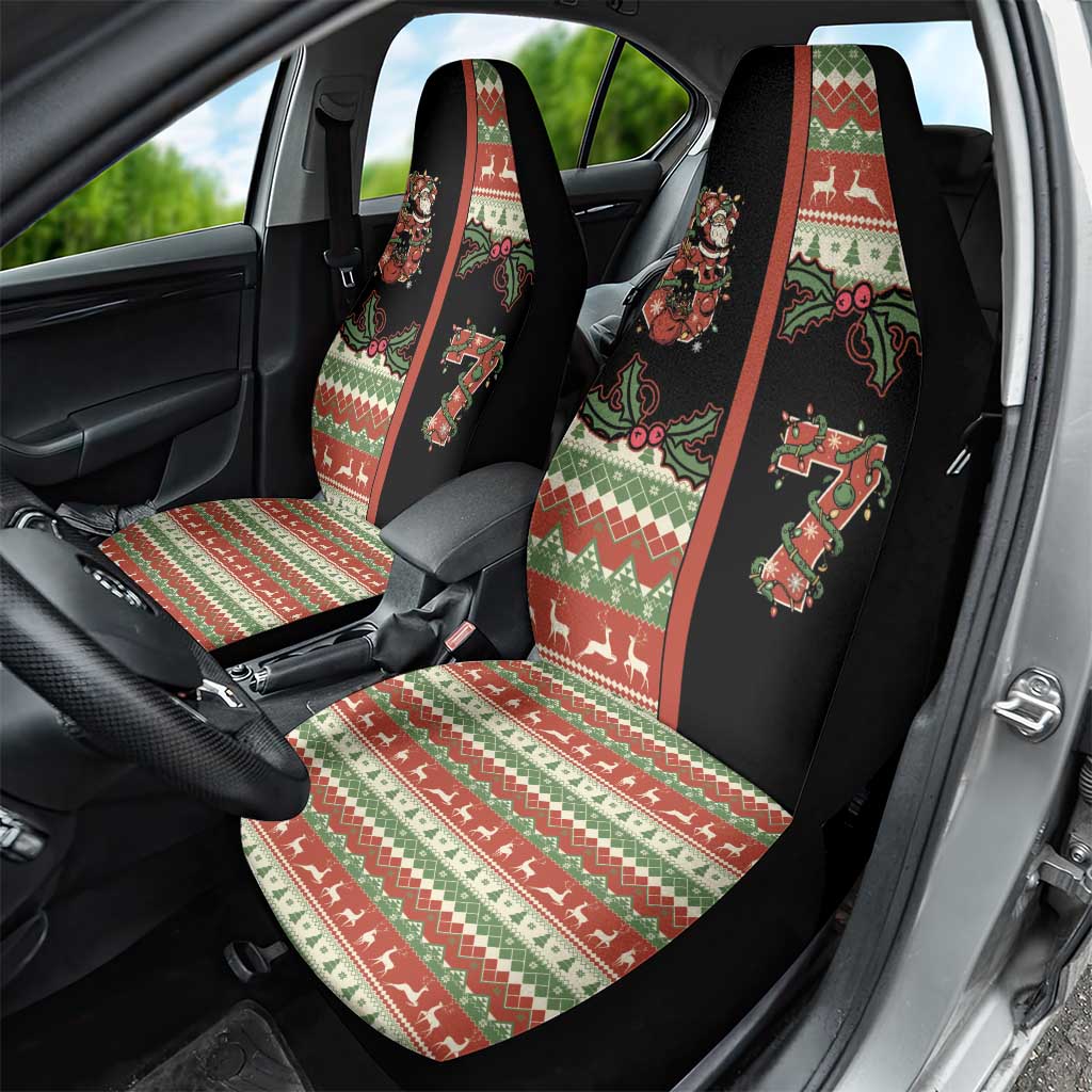 Western Yoke Car Seat Cover Funny Six Seven Christmas - Wonder Print Shop