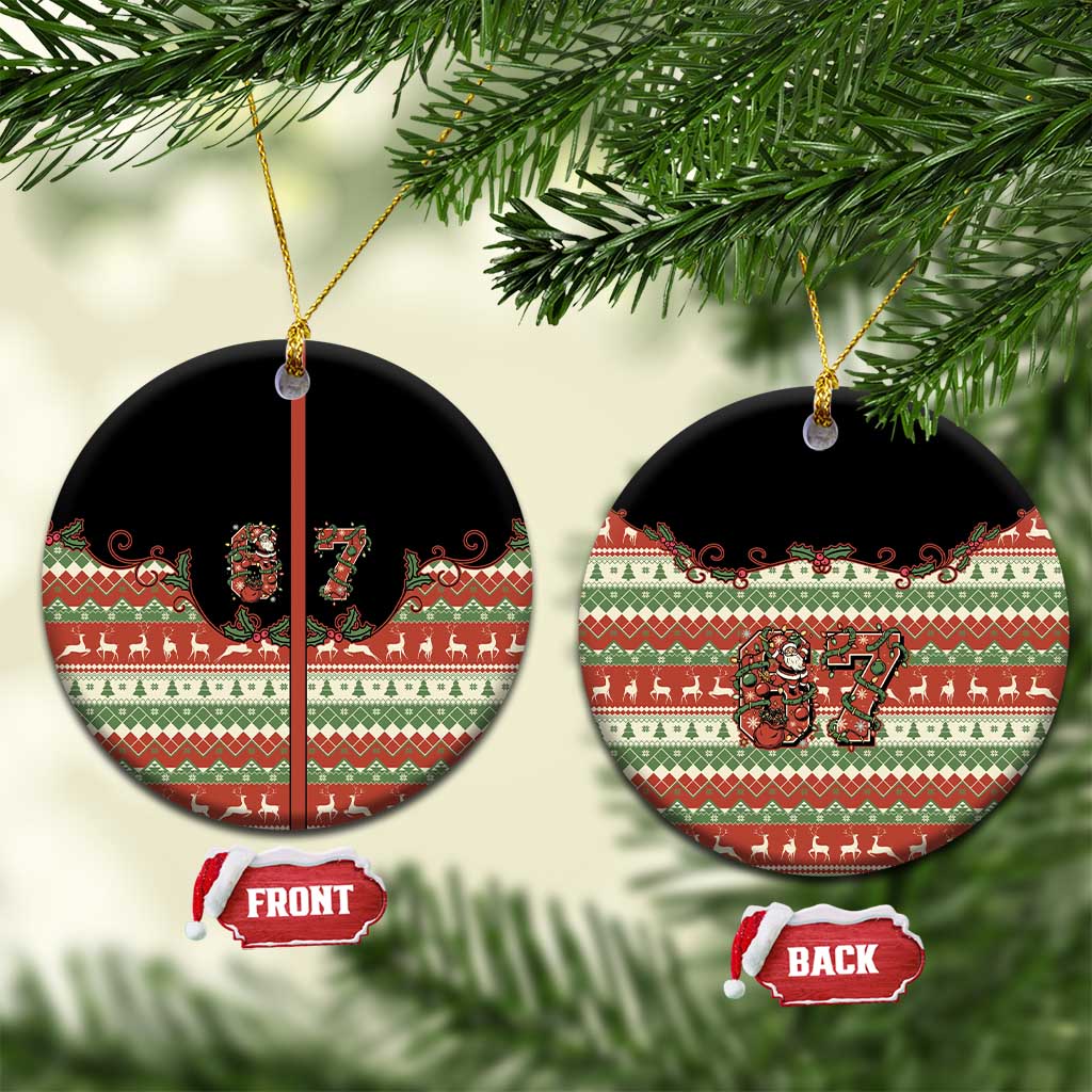 Western Yoke Ceramic Ornament Six Seven Christmas - Wonder Print Shop