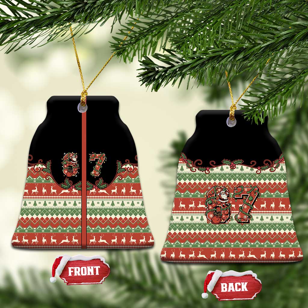 Western Yoke Ceramic Ornament Six Seven Christmas - Wonder Print Shop