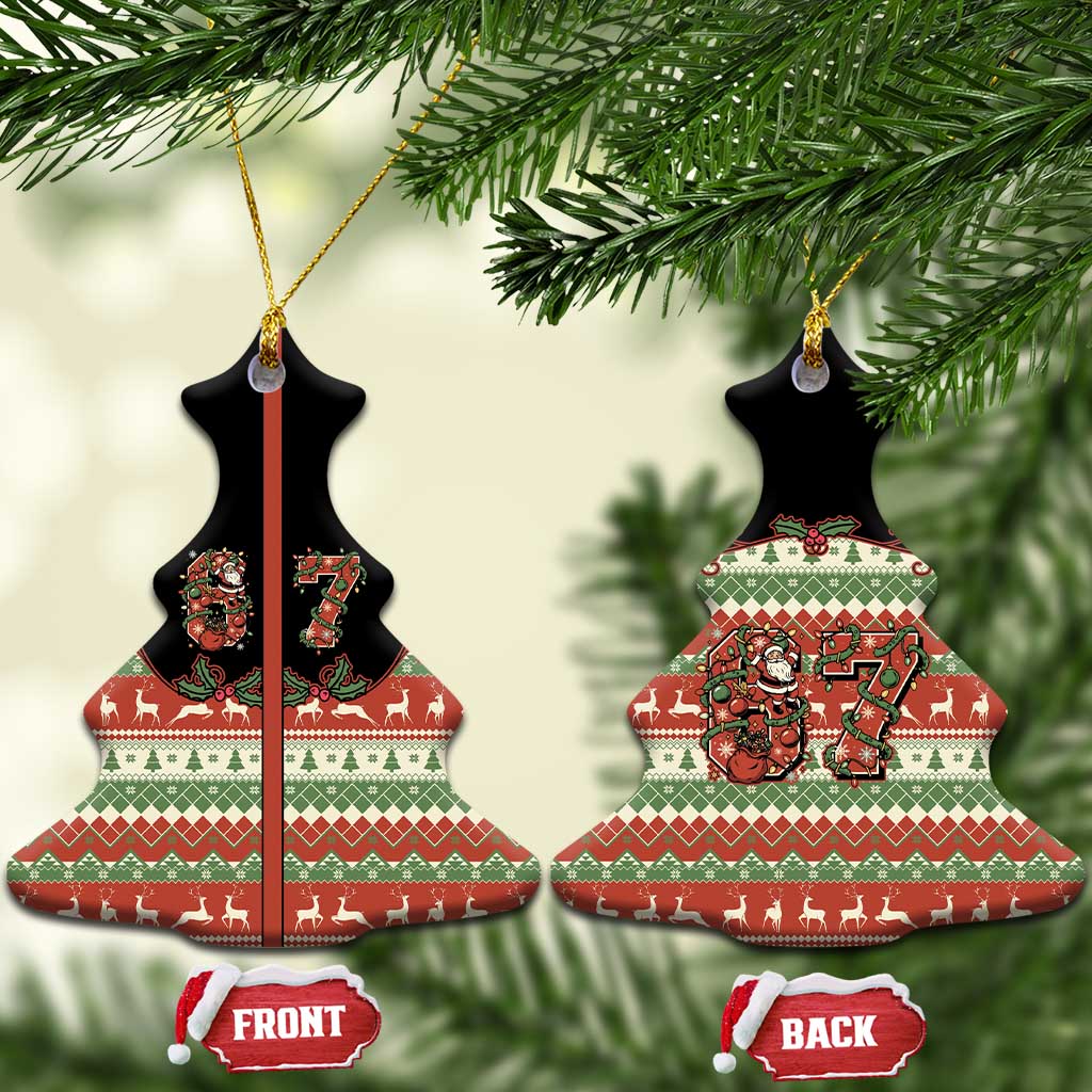 Western Yoke Ceramic Ornament Six Seven Christmas - Wonder Print Shop