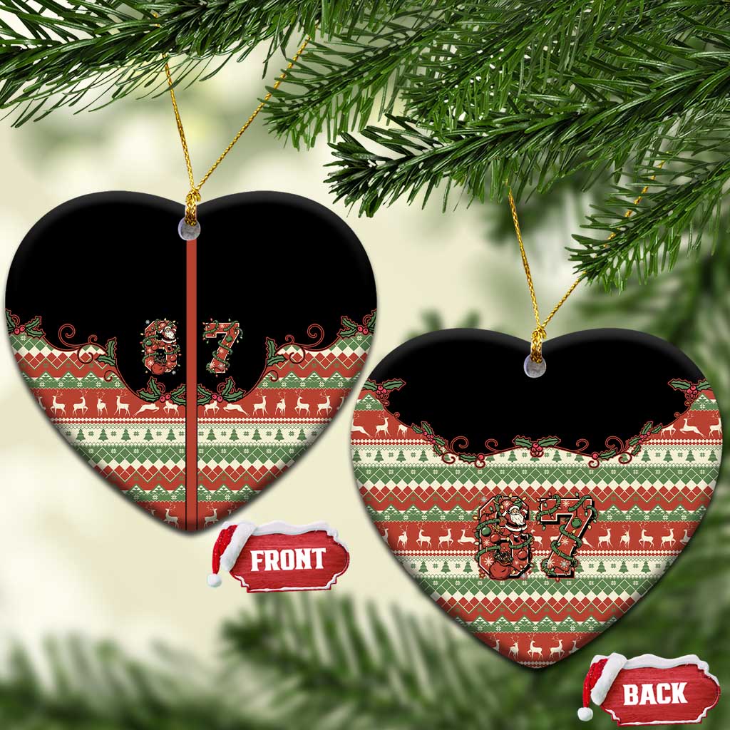 Western Yoke Ceramic Ornament Six Seven Christmas - Wonder Print Shop