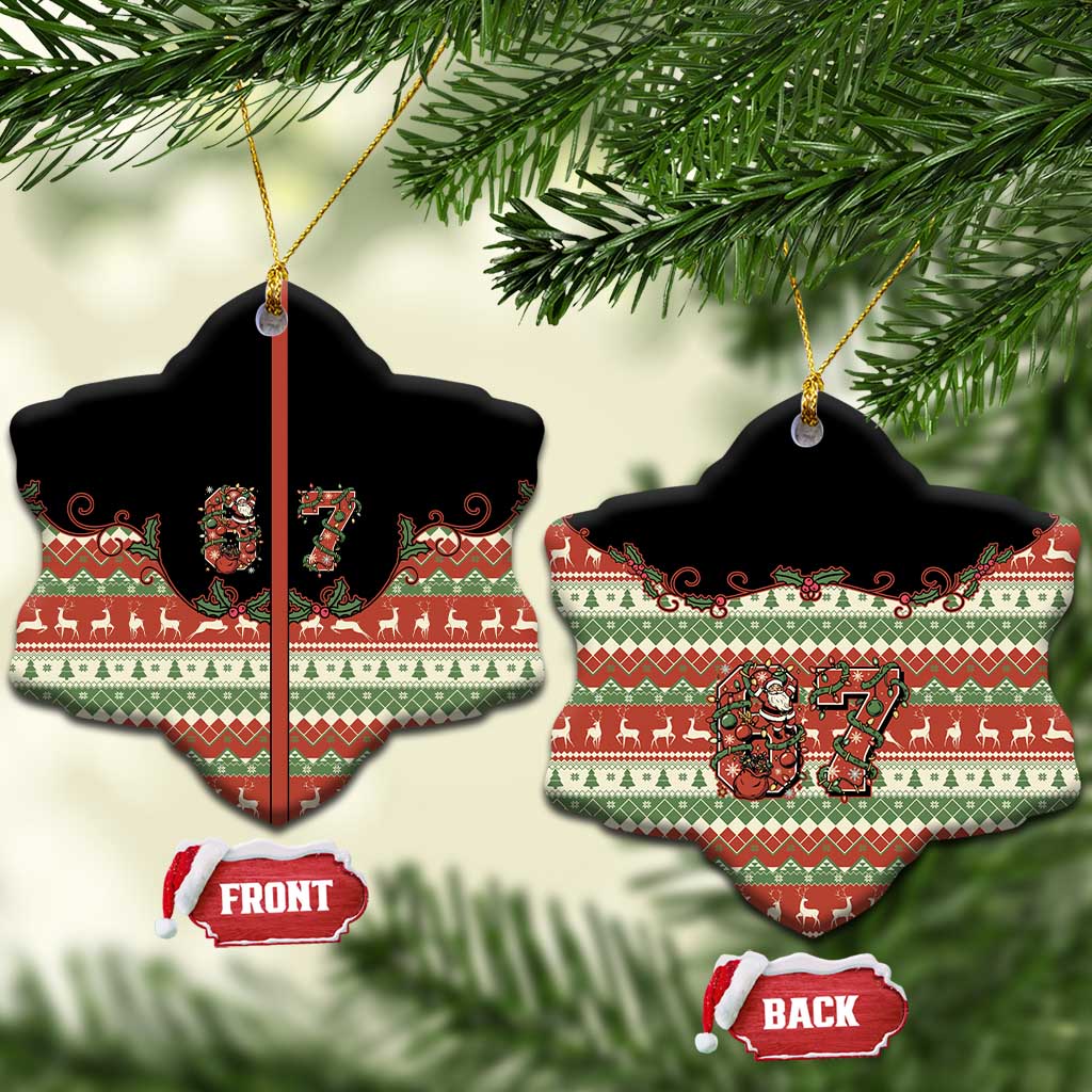 Western Yoke Ceramic Ornament Six Seven Christmas - Wonder Print Shop